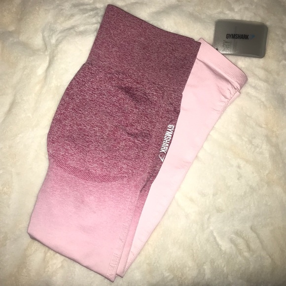 Gymshark Ombre Seamless Leggings - Chalk Pink/Beet - Picture 3 of 10